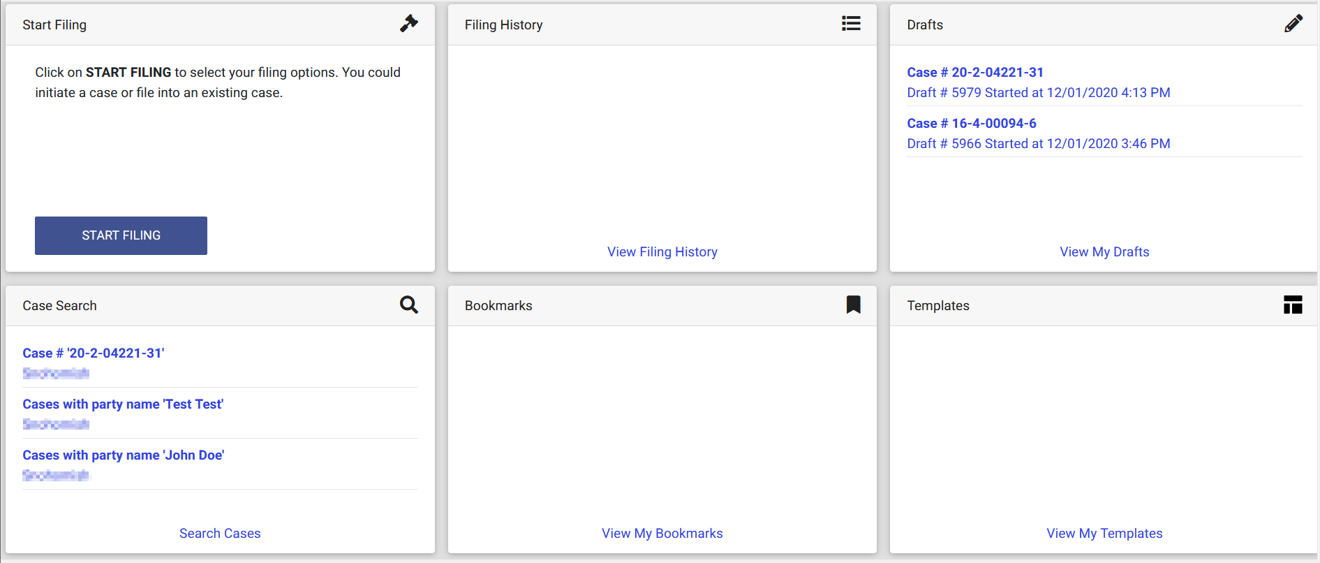 Understanding the eFile Website – Odyssey File and Serve Cloud